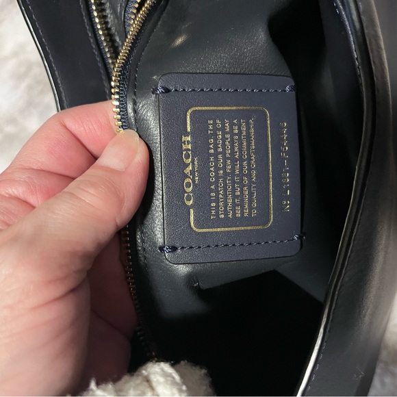 Navy Blue Authentic Coach handbag & Wallet - Picture 6 of 10